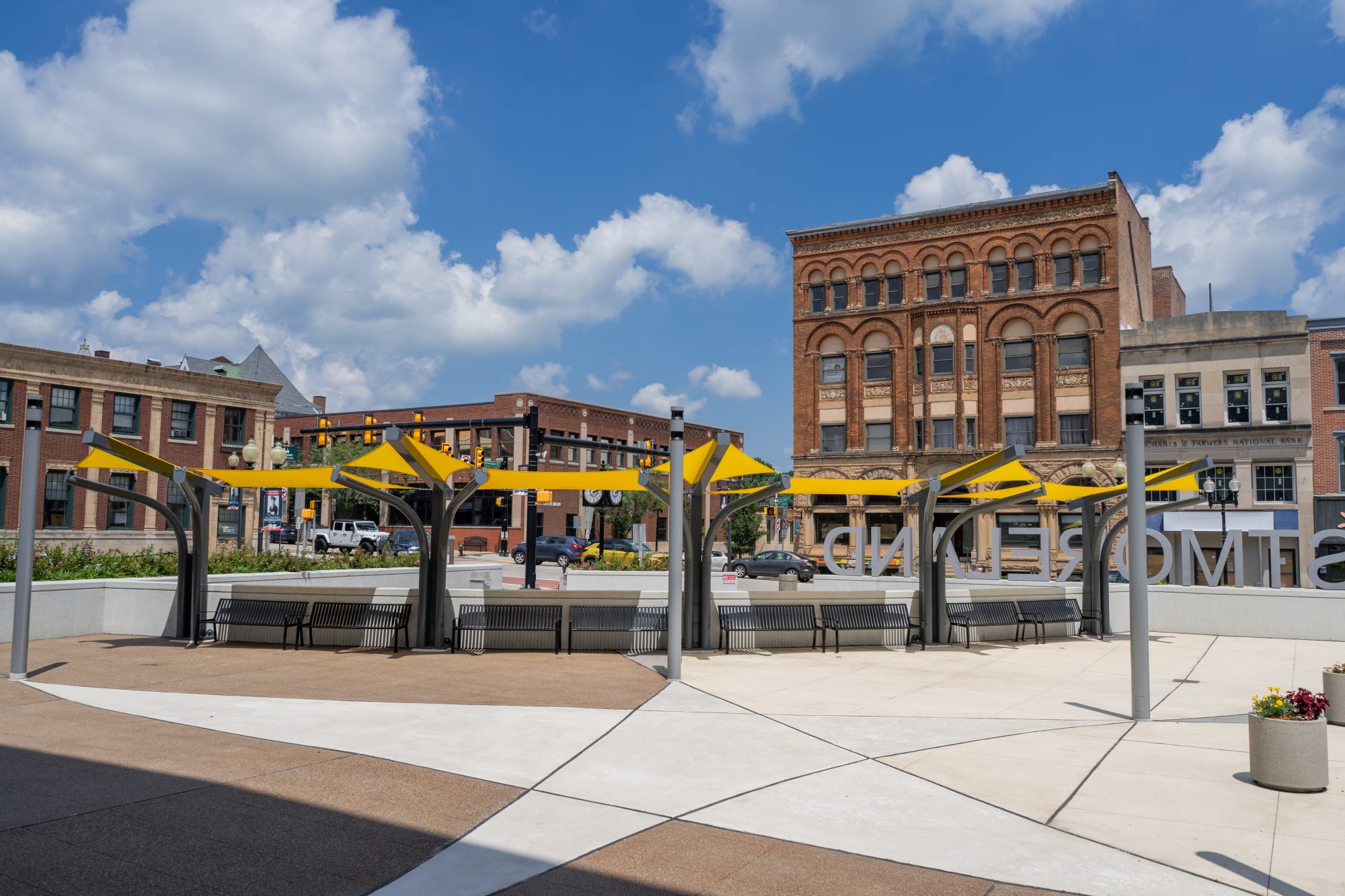 Full court-shot of Westmoreland County Plaza designed by Design 3 Architecture